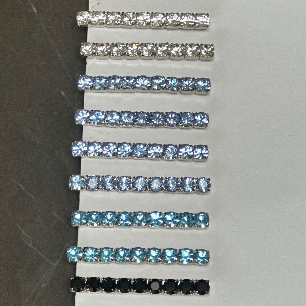 Danny Pollak Light Sapphire Swarovski Crystal Bobby Pin (#1) - 2.5 in. - Picture 11 of 11